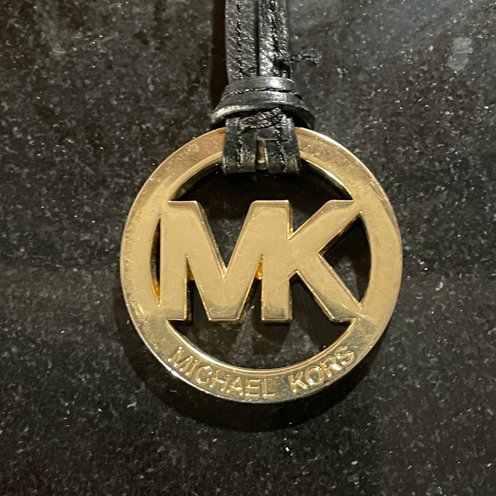 Michael Kors Black or Beige Leather straps & Gold Logo charm. Set of two. - Picture 8 of 8
